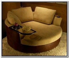 Oversized Swivel Chair With Cup Holder Round Couch, Oversized Chaise Lounge, Round Sofa Chair, Round Swivel Chair, Big Comfy Chair, Cuddle Chair, Round Living Room, Chair Pictures, Swivel Chair Living Room