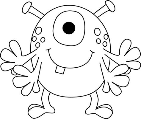 Black and White Black and White Four Arm Monster Scrap Monsters, Monster Doodles, Monster Clipart, Monster Coloring Pages, Teachers Classroom, Monster Theme, Funny Monsters, Cartoon Monsters, Monster Birthday