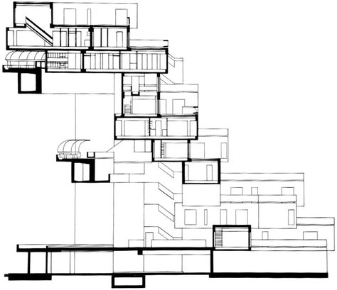 Housing Typologies, Habitat 67, Moshe Safdie, Architectural Review, St Lawrence River, Hair Stenciling, Don Giovanni, Interior Architecture Drawing, St Lawrence