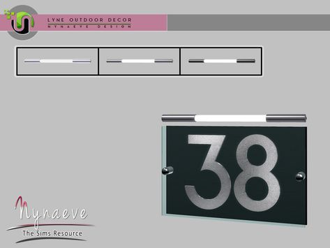 Sims 4 House, House Number Plaque, Sims Community, Sims 4 Houses, Letter Wall, House Number, Sims 4 Custom Content, The Sims Resource, Sims Resource