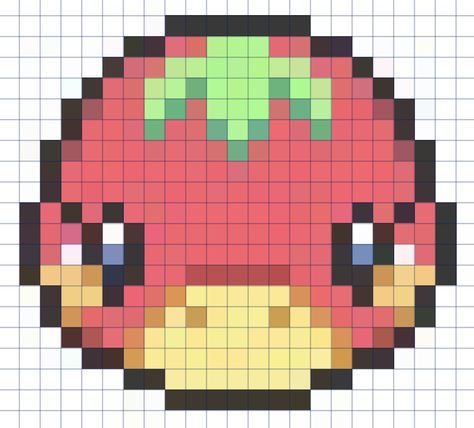 Acnh Perler Bead Patterns, Ketchup Animal Crossing, Pixel Art Animal Crossing, Animal Crossing Pixel Art, Alakazam Pokemon, Pixel Grid, Hama Art, Melty Bead Patterns, Perler Ideas