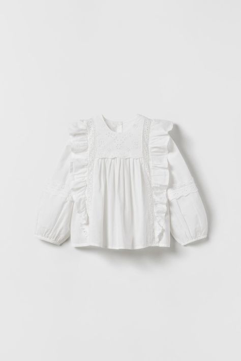 Schiffli Blouse, Embroidered Jumpsuit, Kid Fashion, Zara Blouse, Zara Kids, Baby Outfits Newborn, Kids Fashion Girl, Baby Boy Outfits, Ruffles