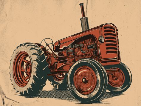 Tractor Photography, Tractor Drawing, Tractor Art, Cowboy Photography, Horror Cartoon, Guitar Drawing, Old Tractor, New Tractor, Green Tractors