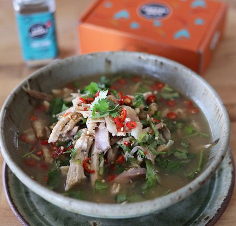 Sua Gai | Lao Chicken Soup Using Leftover Chicken, Asian Soup Recipes, Chicken Fresh, Laos Food, Asian Soup, Diced Chicken, Beef Soup, Leftover Chicken, Seasoning Blend