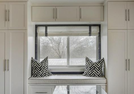 Built In Closet Window Seat Framed by Cabinets - Transitional - Closet Closet Window Seat, Bedroom Windows Ideas, Closet Window, Fashion Bedroom, Windows Ideas, Built In Closet, Bedroom Built Ins, Window Seat Design, Bench Under Window