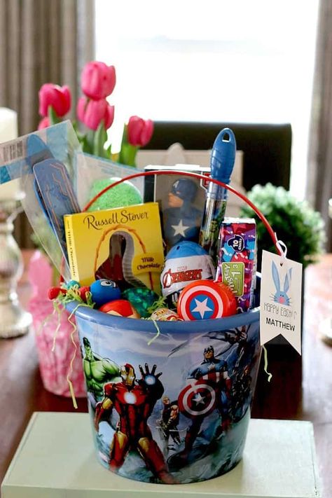 Kids Easter Basket Ideas, Easter Basket Ideas For Boys, Homemade Easter Baskets, Diy Easter Basket, Unique Easter Baskets, Creative Easter Baskets, Boys Easter Basket, Baby Easter Basket, Boys Diy