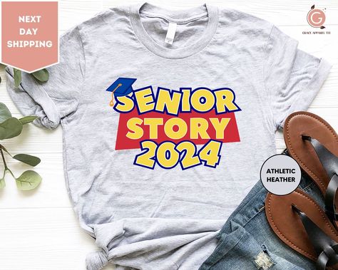 Senior Story, 2024 T-shirt, Class Of 2024 Shirt, High School Graduation Gifts, College Grad Gift, Graduating T-shirt, Student Gift Senior High School Senior Tshirt Ideas, School Shirt Ideas Design, Class T Shirt Ideas, Senior Shirt Ideas 2025 Trendy, Senior Shirts Ideas 2025, Senior Sunrise Shirts, Class Shirt Ideas High Schools, Senior T Shirts Ideas Design, Class Shirt Designs