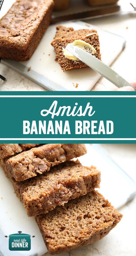 Amish Banana Bread Recipe, Amish Banana Bread, Spiced Banana Bread, Amish Friendship Bread Starter Recipes, Friendship Bread Recipe, Banana Cake Recipe Easy, Friendship Bread Starter, Amish Bread, Amish Friendship Bread