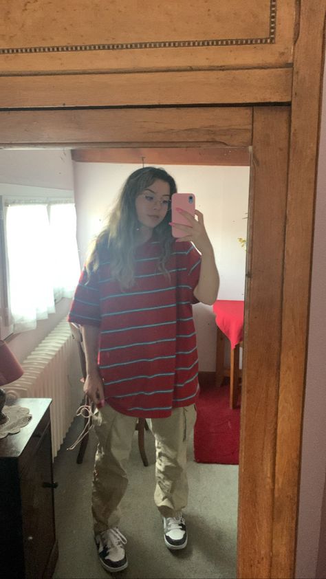 big shirt #oversized #tomboy #nb #queer #outfit #clothes Huge Shirt Outfit, Big Shirts Outfits, Big Pants Small Shirt Outfit, Big Shirt Big Pants Outfit, Big Pants Small Shirt, Big Pants Outfit, Big Pants, Comfortable Fits, Tracksuit Pants