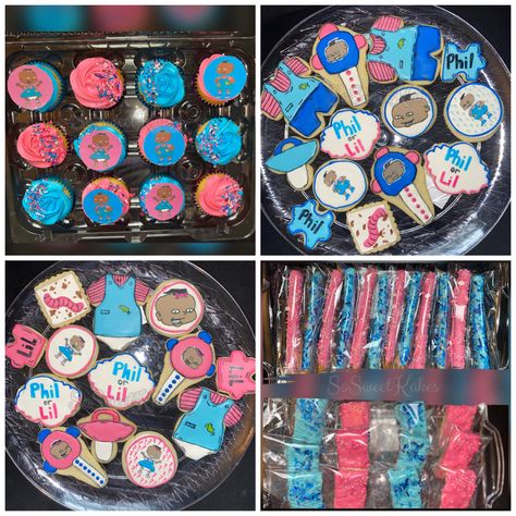 #Philandlilcookies #philandlilgenderreveal #Philandlilcupcakes Gender Reveal Cookies, Gender Reveal