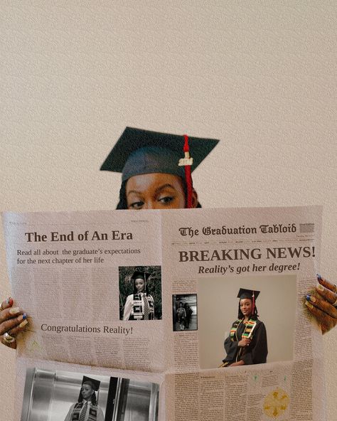 Headlines today: she did it!🎓📰 #GraduATE 📸: @_a.lens She Did It, End Of An Era, New Paper, Next Chapter, Breaking News, Reading