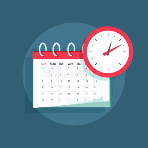 Vector calendar and clock icon. Schedule, appointment, important date concept. M #Sponsored , #advertisement, #Advertisement, #clock, #Vector, #date, #icon Clock Graphic Design, Date Icon, Modern Flat Design, Clock Icon, Flat Design Illustration, Modern Flat, Important Dates, Flat Design, Design Illustration