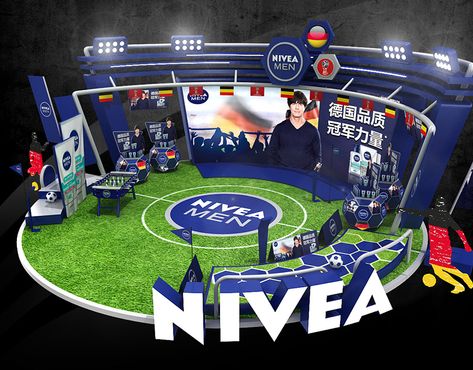 NIVEA MEN ROADSHOW Football Event Ideas, Car Expo, Experiential Marketing Events, Football Event, Creative Booths, Lancome Perfume, Festival Booth, Soccer Theme, Soccer Event