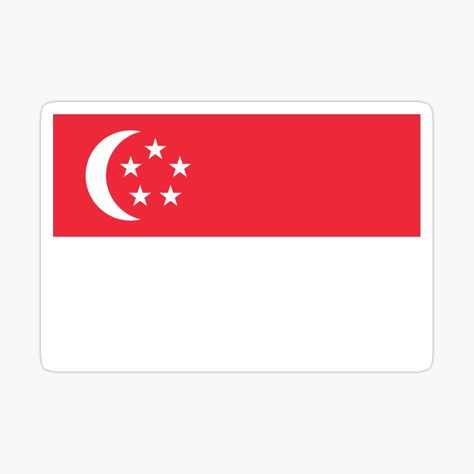 Get my art printed on awesome products. Support me at Redbubble #RBandME: https://www.redbubble.com/i/sticker/Flag-of-Singapore-by-Alma-Studio/154678036.EJUG5?asc=u Singapore Sticker, Flag Of Singapore, Singapore Flag, Fridge Stickers, Car Bumper Stickers, Laptop Covers, Car Decals, Laptop Stickers, Car Stickers