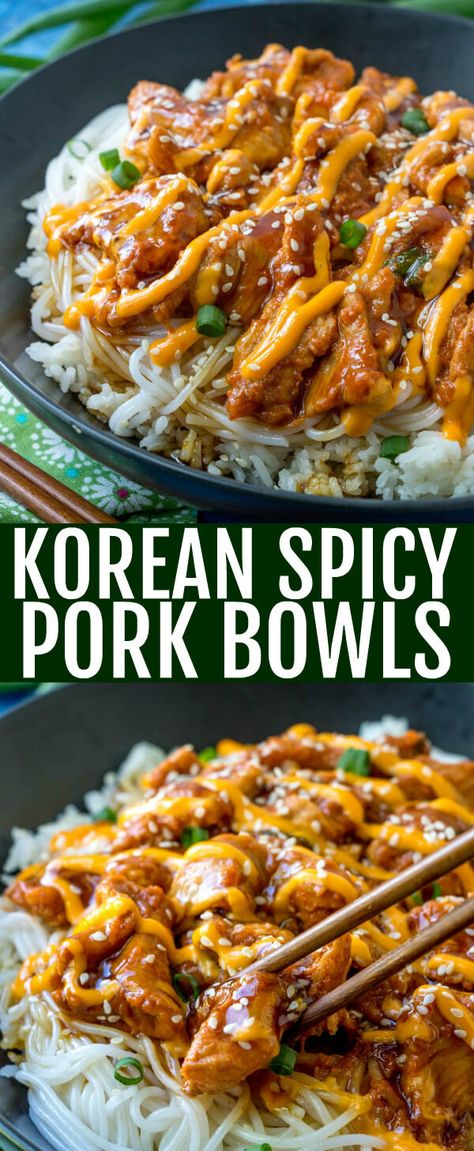 Pork Bulgogi Bowl, Bulgogi Bowl Recipe, Spicy Pork Bulgogi, Bulgogi Bowl, Korean Spicy Pork, Pork Bowls, Pork Bulgogi, Koreansk Mad, Koreansk Mat