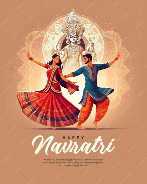 Happy Navratri and Shubh Navratri with Garba Couple celebration social media post template | Premium AI-generated PSD Garba Couple, Navratri Garba, Happy Navratri Images, Nature Background Images, Navratri Images, Social Media Post Template, Happy Wishes, Nature Background, Happy Navratri