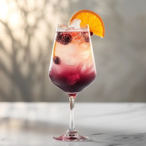 Chambord Spritz, Chambord Liqueur, Spritz Recipe, Large Wine Glass, Refreshing Summer Cocktails, Orange Soda, Summer Cocktail, Fruit Infused, Black Raspberry