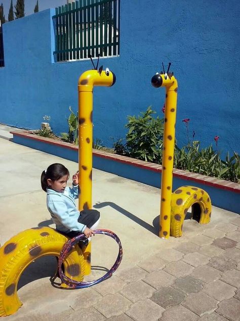 Tire Playground, Diy Kids Playground, Outdoor Kids Play Area, Kids Backyard Playground, Play Area Backyard, Backyard Kids Play Area, Diy Playground, Kids Outdoor Play, School Playground