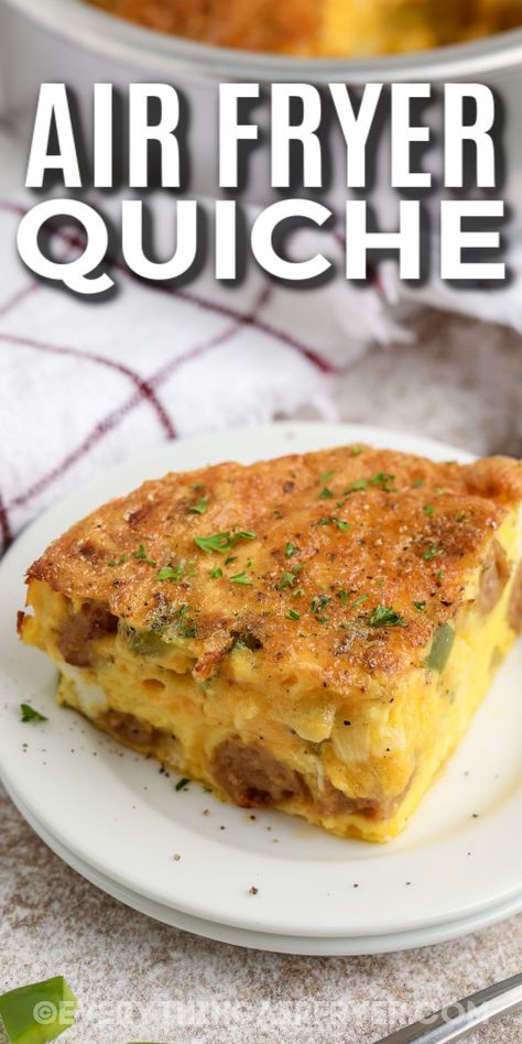 Air Fryer Quiche, Air Fryer Frittata, Airfryer Breakfast, Sausage And Vegetables, Frying Recipes, Air Fryer Recipes Breakfast, New Air Fryer Recipes, Air Fryer Recipes Snacks, Simple Dinners