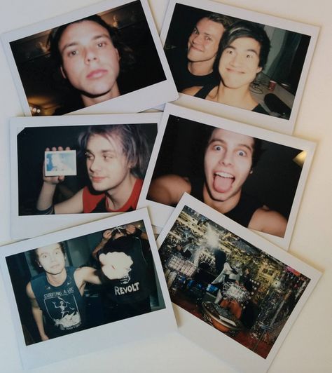 5SOS polaroids. Just look at those dorks. Australian Boys, 5sos Wallpaper, Thomas Hood, 5sos Pictures, Calum Thomas Hood, Japan Tour, Ashton Irwin, Five Seconds Of Summer, Michael Clifford