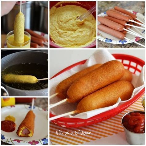 Homemade Corn Dogs, Homemade Corndogs, Corndog Recipe, Beef Hot Dogs, Corn Dog, Fair Food Recipes, Corn Dogs, Chapati, High Tea