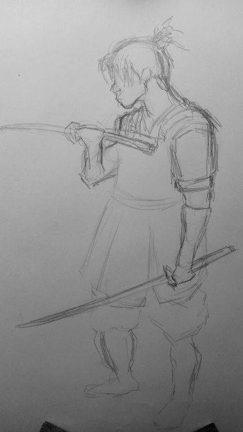 #art #samurai #drawing #sketch Easy Samurai Drawing, Swordsman Sketch, Japanese Samurai Drawing, Samurai Drawing Sketches, Samurai Sketch, Samurai Drawing, Anime Drawing Sketches, Profile Drawing, Drawing Body Poses