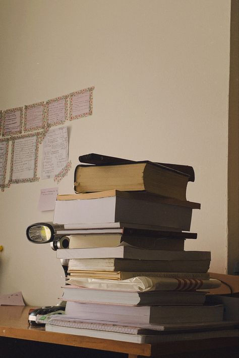 A pile of books and a lamp. Objects Reference, 2025 Inspiration, Every Last Word, Book Pile, Healing Room, Pile Of Books, Up Book, Big Book, Pinterest Board