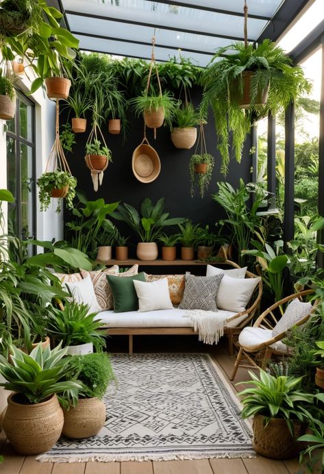 26 Dreamy Boho Patio Ideas to Craft Your Outdoor Haven – Cabin Nook Boho Patio Ideas, Patio Transformation, Window Seat Ideas, Painted Wainscoting, Bathroom Counter Decor, Soundproofing Material, Rug Placement, House Wall Design, Art Deco Living Room