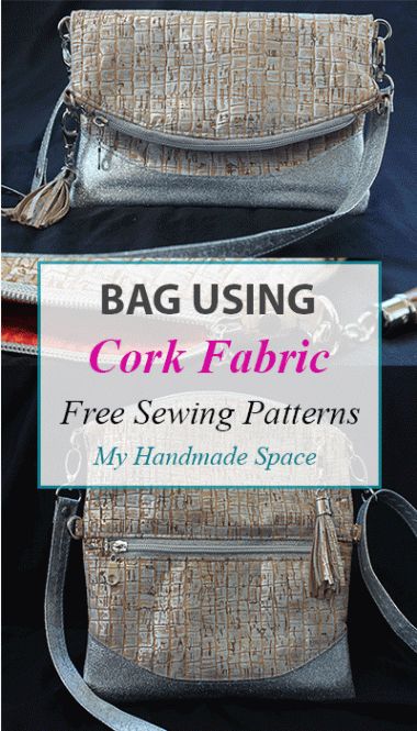 Cork Bag - FREE Sewing Pattern - My Handmade Space Cork Bags, Sewing Handbag, Handbag Ideas, Cork Purse, Cork Handbag, Handbag Sewing Patterns, Cork Bag, Free Sewing Patterns, Free Sewing Pattern