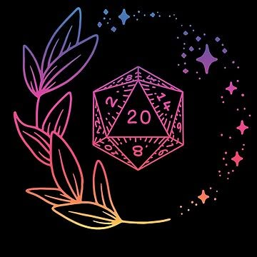 "RAINBOW DND D20 DICE" Sticker for Sale by DungeonAtelier | Redbubble Dnd Dice Tattoo, Dnd Dice Art, Dungeons And Dragons Tattoo, Nature Cleric, D20 Art, Dnd Artwork, Wings Inspiration, Dice Tattoo, Creepy Drawings