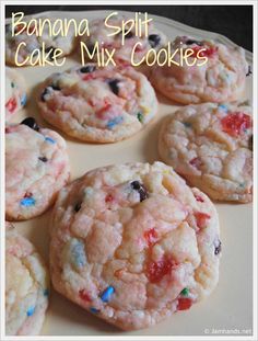 Banana Cake Mix, Instant Banana Pudding, Banana Split Cake, Split Cake, Funfetti Cake Mix, Cake Mix Cookie Recipes, Fairy Cake, Cookie Brownie Bars, Funfetti Cake