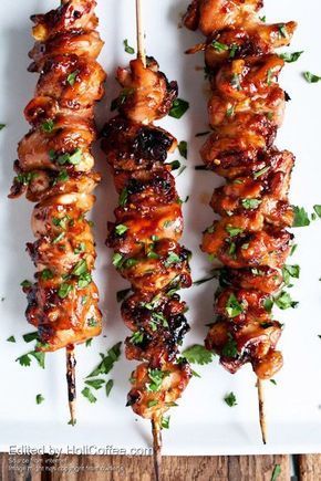 Best Bbq Recipes, Honey Bbq Chicken, Honey Bbq, Glazed Chicken, God Mat, Chicken Skewers, Bbq Chicken, Bbq Recipes, Iftar