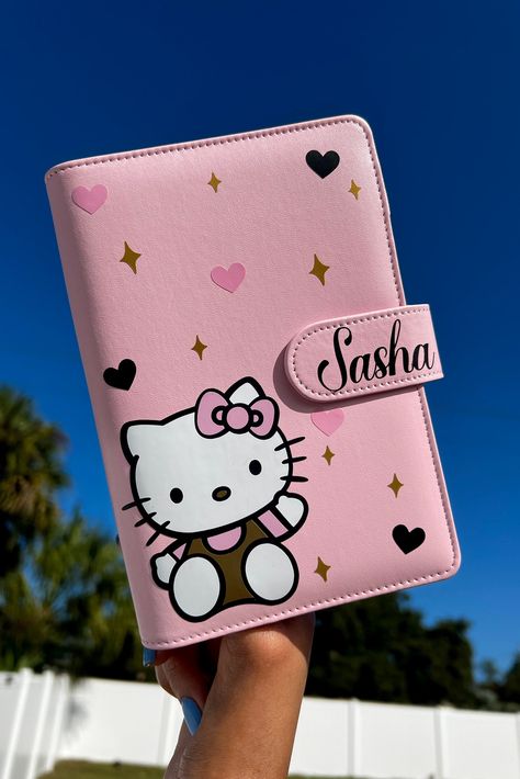 Excited to share this item from my #etsy shop: Hello Kitty Pink Personalized Binder | A6 Binder | Money Wallet | Cash Envelopes https://etsy.me/3JzbKoa Budget Book Ideas, Budget Planner Book, Shop Hello Kitty, Personalized Binders, Binder Templates, Healthy Budget, Cash Budget Envelopes, A6 Binder, Personalized Starbucks Cup