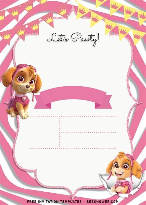 8+ Adorable Skye And Everest Paw Patrol Birthday Invitation Templates FCA Girl Paw Patrol Party, Paw Patrol Birthday Card, Disney Themed Party, Paw Patrol Party Invitations, Skye Birthday Party, Skye Paw Patrol Party, Paw Patrol Skye Birthday, Skye And Everest, Sky Paw Patrol