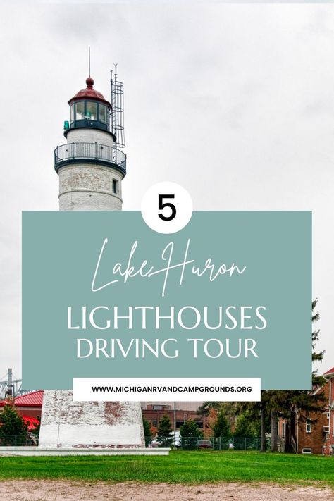 Ships and boats depended on lighthouses to guide them home, avoid shallow areas, or to find shelter during inclement weather – and they still do. Here are several lighthouses to visit on the beautiful northeast side of the state. Michigan Vacations, Michigan Travel, Lake Huron, Vacation Destinations, Lighthouse, Boats, Michigan, Lake, Ships