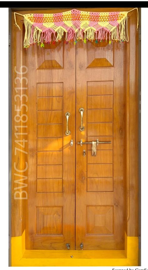 Simple Double Door Design, Main Double Door, Main Door Designs, Simple Door, Door And Window Design, House Front Door Design, House Main Door Design, Door Design Photos, Main Entrance Door Design