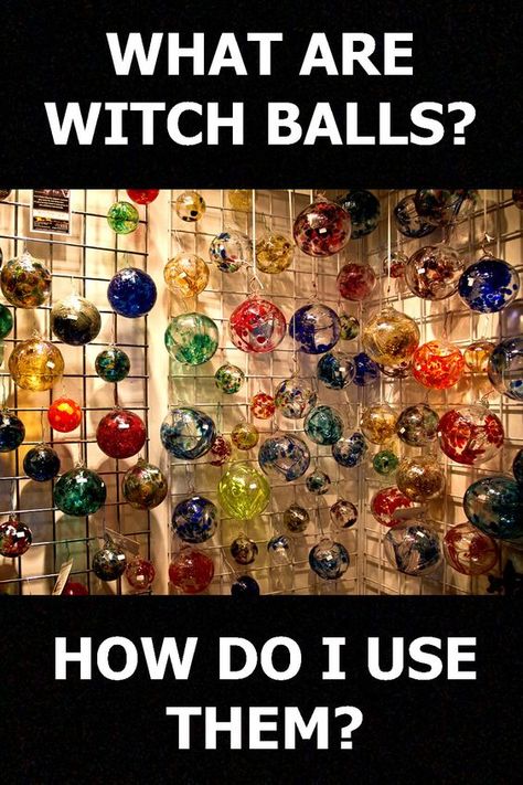 Glass Balls Hanging, Yule Witch Ball Glass Ornaments, Glass Witch Balls, How To Make A Witch Ball, Witch's Ball Diy, Diy Crystal Ball Stand, Witches Balls Diy, Witch Ball Ornaments, Diy Witch Ball