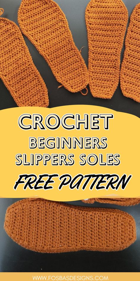 Easy crochet slipper soles pattern, perfect for beginners and quick to make. How To Crochet Slippers, Crochet Slippers Adult Free Pattern, Crochet Sole, Crochet Boots Pattern, House Crochet, Crochet Converse, Quick Crochet Gifts, Crochet Slipper Boots, Crochet Beginners