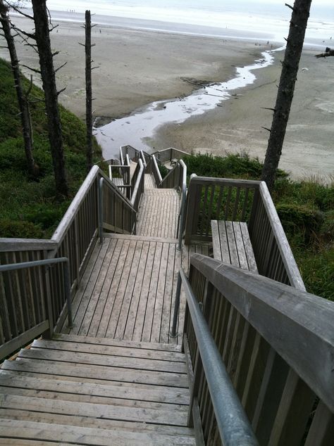 Seabrook Washington stair climbing and beach walking. Ocean Cabin, Cowboy Casanova, Seabrook Washington, Washington Trip, Zephyr Cove, Blue Linen Pants, Vail Village, Beach Walking, Stair Climbing