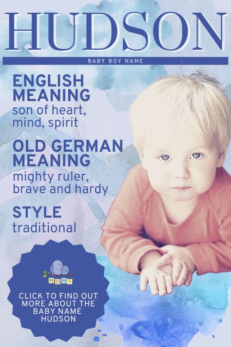 Hudson is a traditional boy’s baby name that fell out of fashion for nearly a century before making a huge comeback in the mid 90’s. Many famous explorers have been named Hudson such as Henry Hudson and Hudson Stuck so the name had adventure written all over it. #boyname #babyname Hudson Name Meaning, Hudson Name, H Baby Names, Famous Explorers, Henry Hudson, Baby Name Meaning, Baby Names And Meanings, Hudson Baby, Middle Name