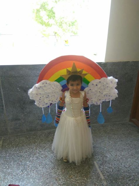 Fancy dress.. Rainbow Rainbow Costume Diy, Rainbow Fancy Dress, Book Week Ideas, Rainbow Costumes, Fancy Dress For Kids, Anime Room, Book Week, Button Art, Activity For Kids