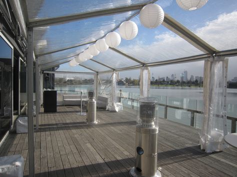 Marquee - Carousel, Albert Park Lake balcony converted with see through marquee, catering by food&desire. Carousel Albert Park, Albert Park, Carousel, Wedding Venue, Balcony, Melbourne, Wedding Venues, Lake