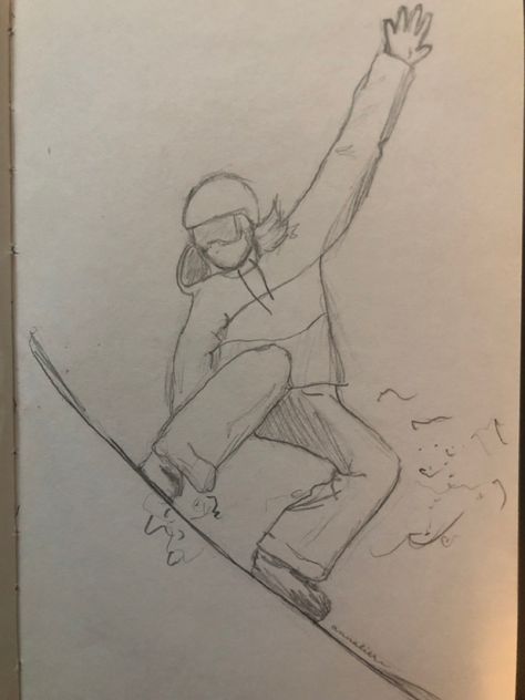 Sport Sketch, Snowboarder Drawing, Skiing Sketch, Athletic Drawing, Ski Sketch, Snowboarding Drawings, Snowboarding Drawing, Skiing Drawing, Snowboard Drawing