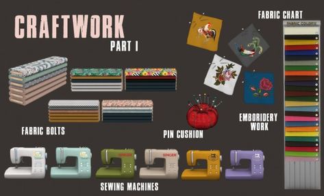 Leo 4 Sims: Craftwork • Sims 4 Downloads Fabric Chart, Basket Of Eggs, Sims 4 Beds, Sims 4 Patreon, Donut Maker, Pokemon Clothes, Sims 4 Clutter, Free Sims 4, David Sims