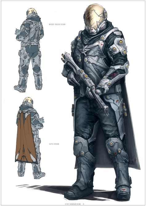 Sci-fi Soldier 2 by Sketchshido on DeviantArt Futuristic Soldiers, Scifi Inspiration, Future Warrior, Scifi Armor, Futuristic Armor, Space Suits, Sci Fi Armor, Futuristic Armour, Sci-fi Armor