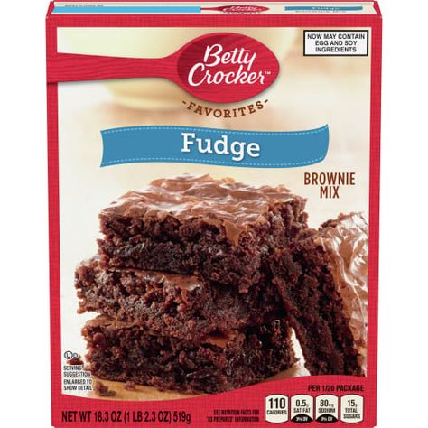 Betty Crocker™ Fudge Brownie Mix - BettyCrocker.com Betty Crocker Brownie Mix, Betty Crocker Fudge Brownies, Betty Crocker Sugar Cookies, Betty Crocker Cake Mix, Betty Crocker Cake, Pumpkin Brownies, Betty Crocker Recipes, Sugar Cookie Mix, Holiday Desserts Table