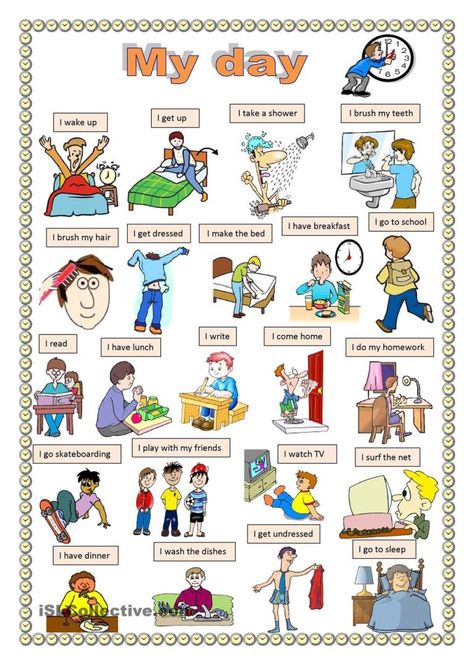 Materi Bahasa Inggris, Picture Dictionary, Kids English, English Verbs, English Classroom, English Language Teaching, English Lessons For Kids, English Course, English Activities