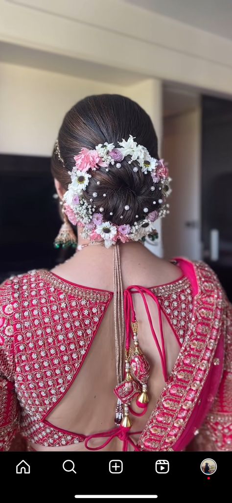 Indian Bridal Bun With Flowers, Indian Bridal Bun Hairstyles, Bridal Bun With Flowers, Bridal Bun Hairstyles Indian, Indian Bridal Bun, Bun Hairstyles Indian, Bridal Bun Hairstyles, Bun With Flowers, Indian Wedding Flowers