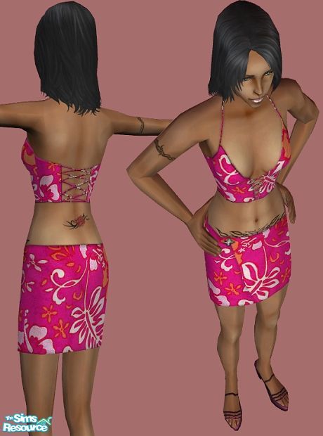 Sims 2 Gyaru, Sims 2 Hair, Play Sims, Sweetheart Dress, Sims Resource, Sims 2, Sims Mods, Mix Match, Zebra Print