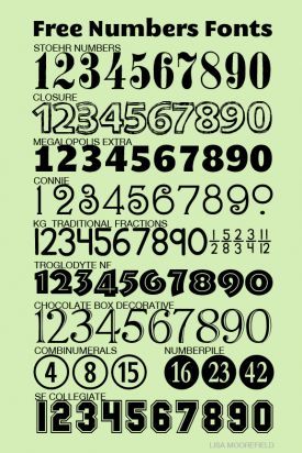 10 Free Numbers Fonts Pretty Numbers, Number Tattoo Fonts, Number Fonts, Different Font Styles, Diy Tattoo, Cricut Fonts, Cute Fonts, Numbers Font, Chalkboard Art